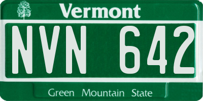 VT license plate NVN642