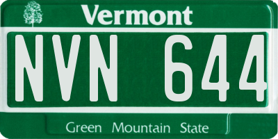 VT license plate NVN644