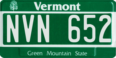 VT license plate NVN652