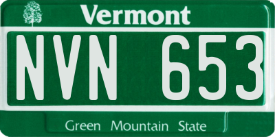 VT license plate NVN653