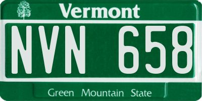VT license plate NVN658