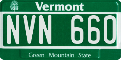 VT license plate NVN660