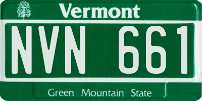 VT license plate NVN661