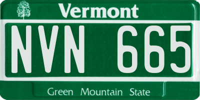 VT license plate NVN665
