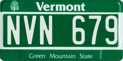 VT license plate NVN679