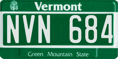 VT license plate NVN684