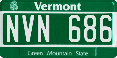 VT license plate NVN686