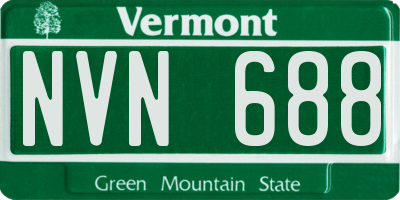 VT license plate NVN688