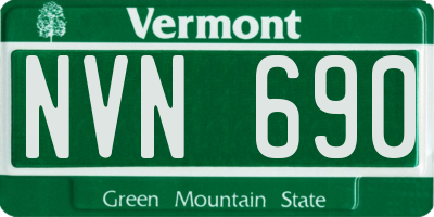 VT license plate NVN690