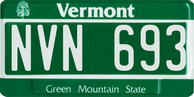 VT license plate NVN693