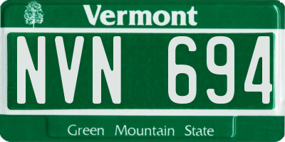 VT license plate NVN694