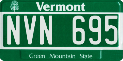 VT license plate NVN695