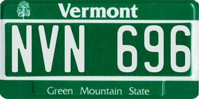VT license plate NVN696