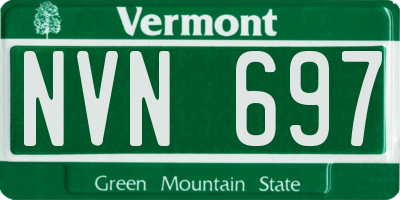 VT license plate NVN697