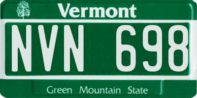 VT license plate NVN698