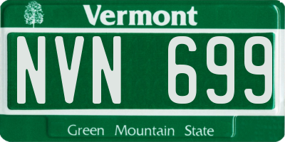 VT license plate NVN699