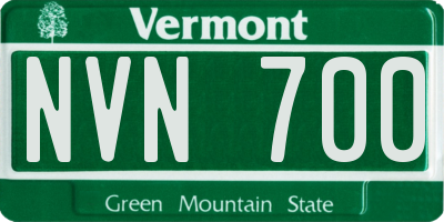 VT license plate NVN700