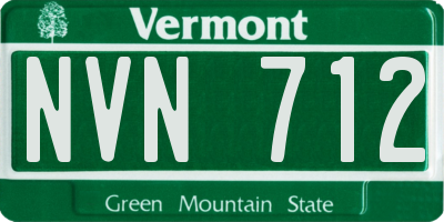 VT license plate NVN712