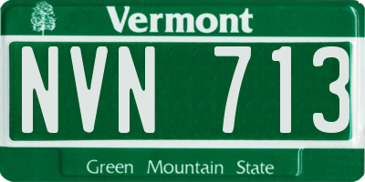 VT license plate NVN713