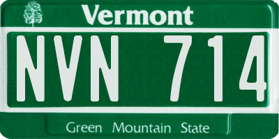 VT license plate NVN714