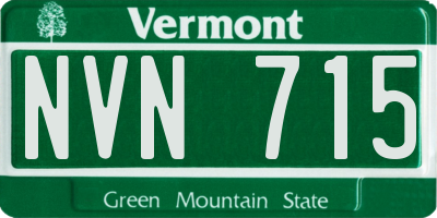 VT license plate NVN715