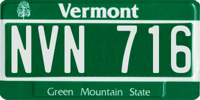 VT license plate NVN716