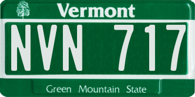 VT license plate NVN717