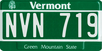 VT license plate NVN719