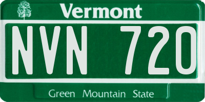 VT license plate NVN720