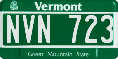 VT license plate NVN723