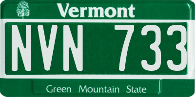 VT license plate NVN733