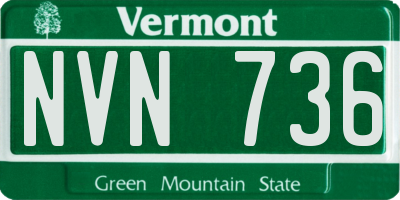 VT license plate NVN736
