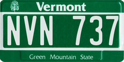 VT license plate NVN737
