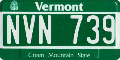 VT license plate NVN739