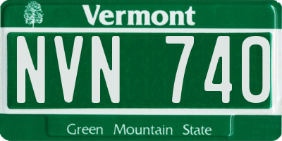 VT license plate NVN740