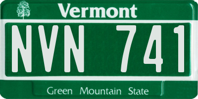 VT license plate NVN741