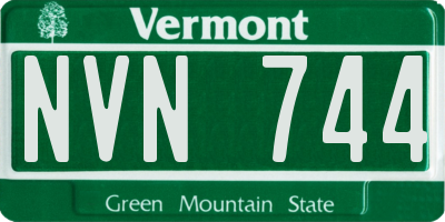 VT license plate NVN744