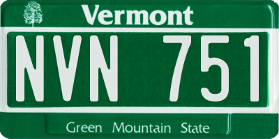 VT license plate NVN751