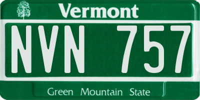 VT license plate NVN757