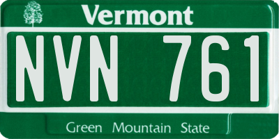 VT license plate NVN761