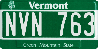 VT license plate NVN763