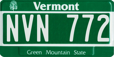 VT license plate NVN772