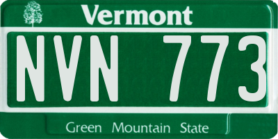 VT license plate NVN773