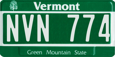VT license plate NVN774