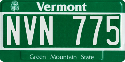 VT license plate NVN775