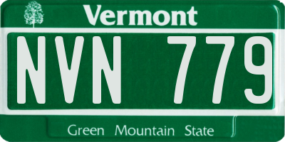 VT license plate NVN779