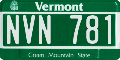 VT license plate NVN781