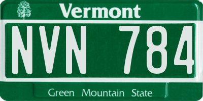 VT license plate NVN784