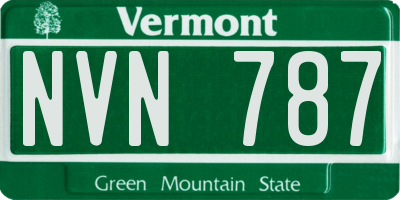 VT license plate NVN787