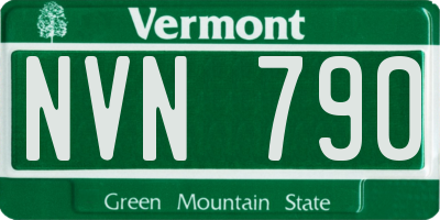 VT license plate NVN790